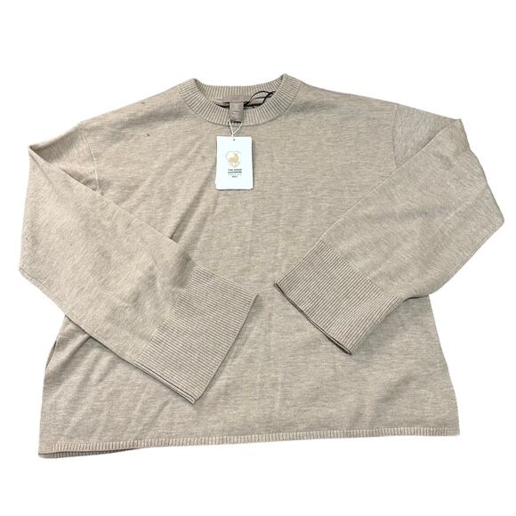 H&M Women's Cashmere-Blend Sweater Size M In Light Beige Melange - Picture 1 of 12